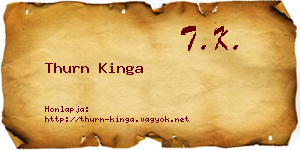 Thurn Kinga névjegykártya