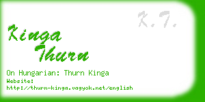 kinga thurn business card